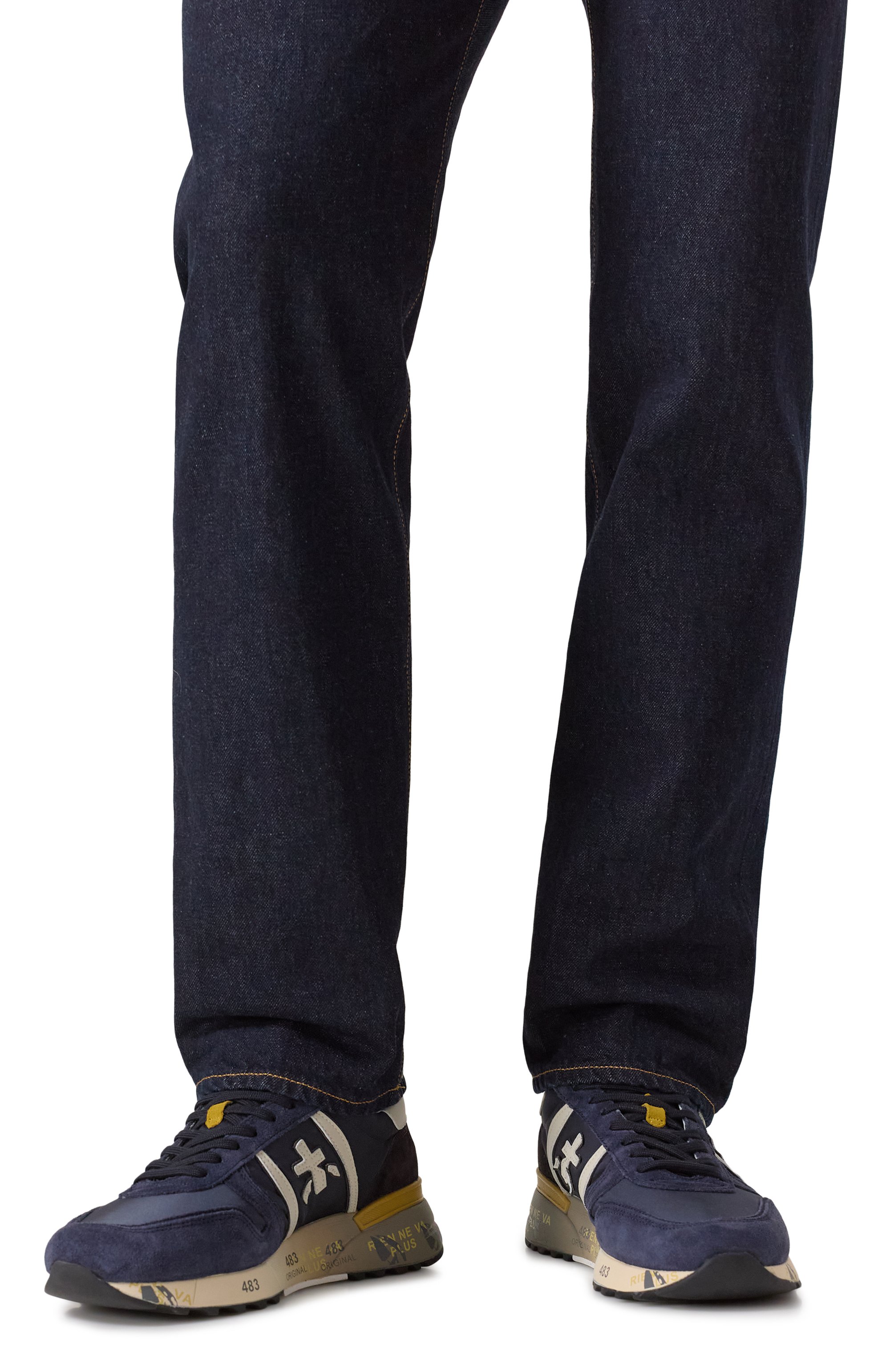 Комбинированные кроссовки lander PREMIATA темно-синего цвета по цене 29500 руб., арт. LANDER/VAR 7702, фото 3 Комбинированные кроссовки lander PREMIATA, арт. LANDER/VAR 7702, фото 3