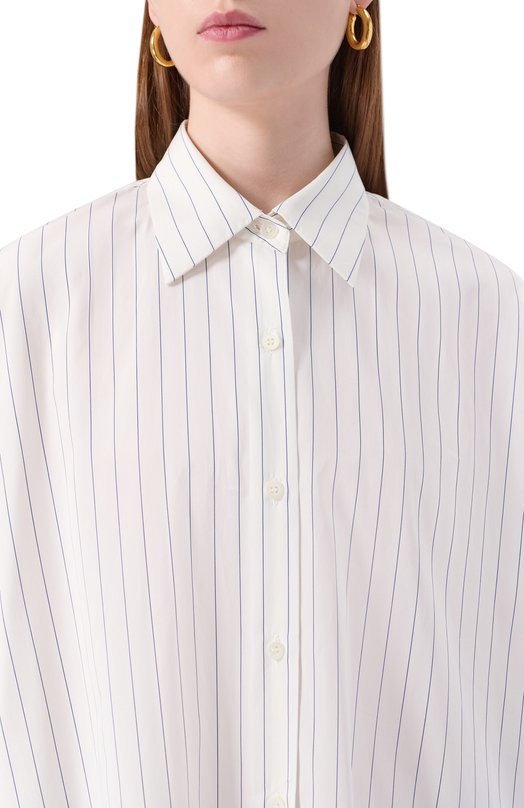 Хлопковая рубашка Dries Van Noten 010700-2021-509 Белый  010700-2021-509 Фото 5