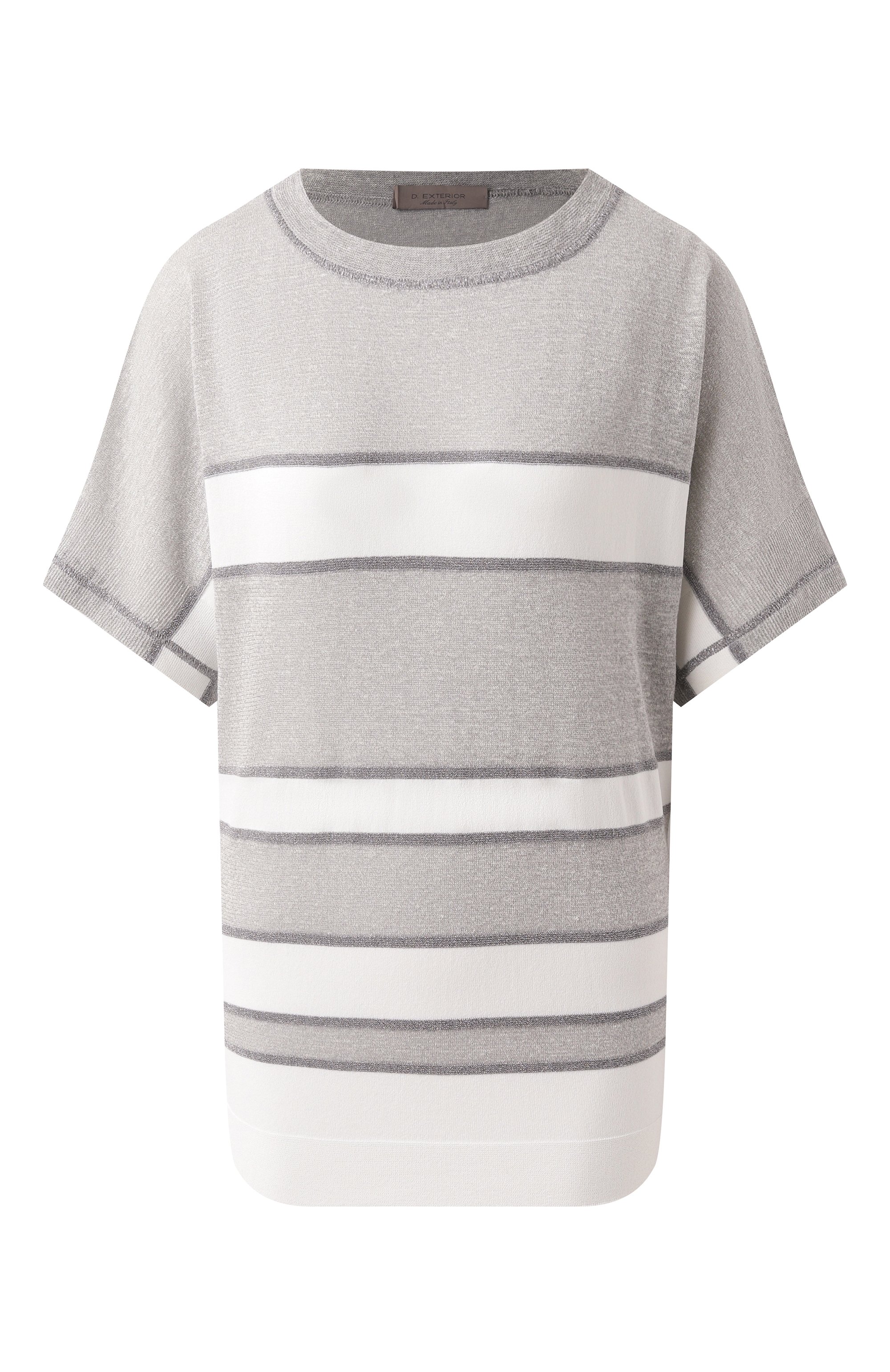 Футболка из вискозы и льна D.EXTERIOR, арт. 60433, фото 1