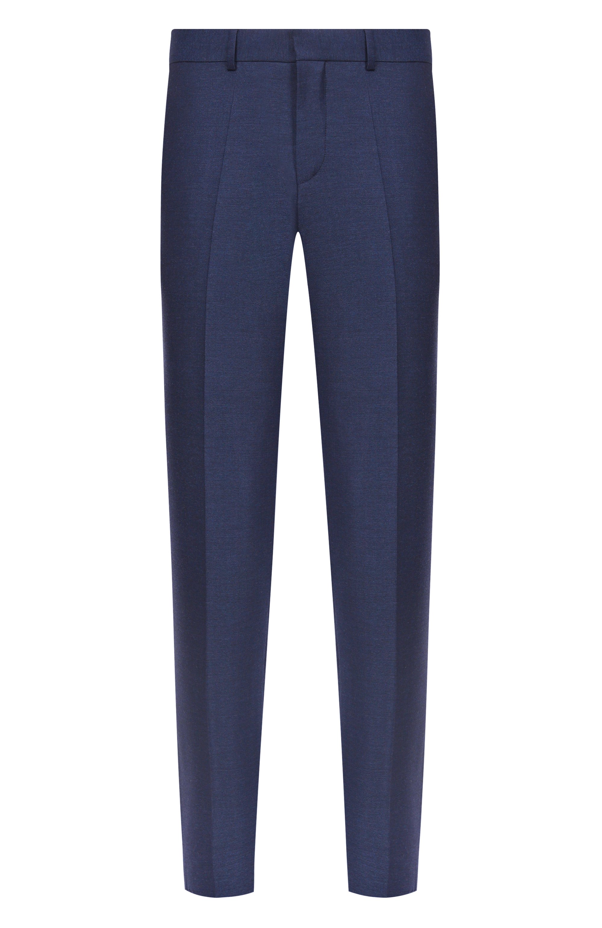 Брюки из шерсти и вискозы BOSS темно-синего цвета по цене 26950 руб., арт. 50540715, фото 1 Брюки из шерсти и вискозы BOSS, арт. 50540715, фото 1