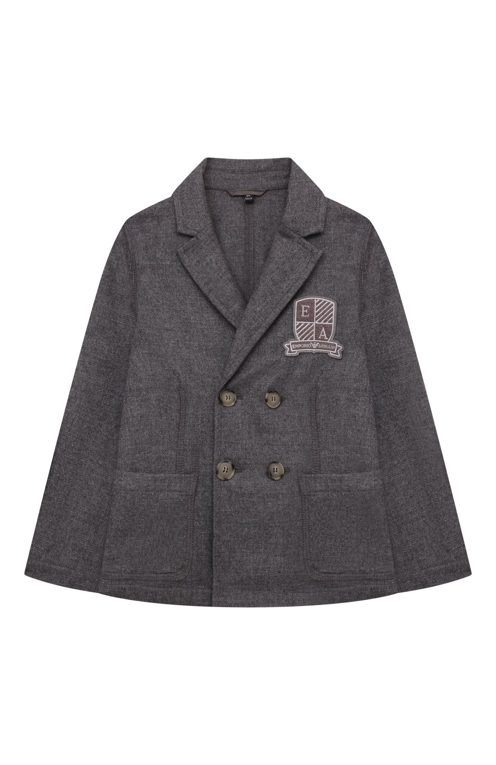 Пиджак EMPORIO ARMANI серого цвета по цене 39900 руб., арт. 6D4GJ3/4N90Z, фото 1 Пиджак EMPORIO ARMANI, арт. 6D4GJ3/4N90Z, фото 1