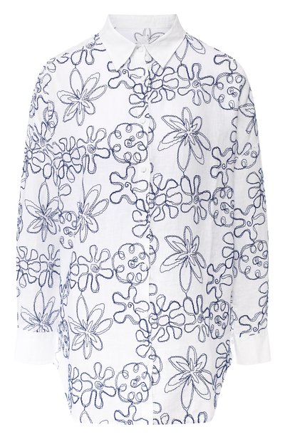 Женская льняная рубашка 120% LINO, арт. P3W1610/F652/000