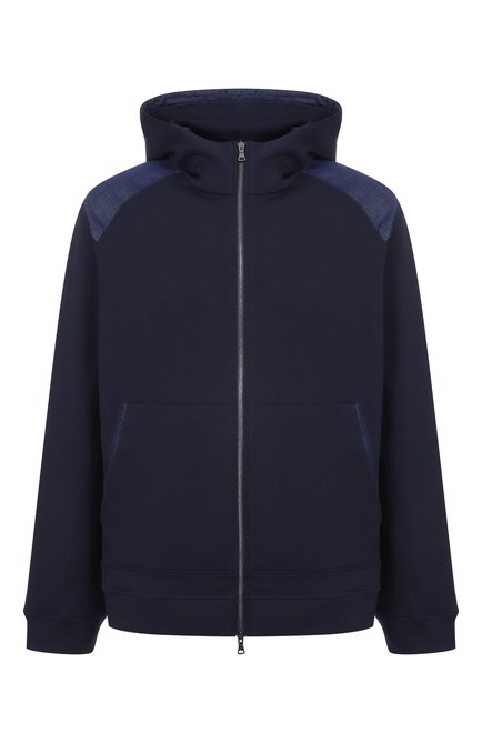 Мужской толстовка PAUL&SHARK темно-синего цвета, арт. 25411832/3XL | Фото 1 (Рукава: Длинные; Драгоценные камни: Проставлено; Длина (для топов): Стандартные; Материал сплава: Проставлено; Материал внешний: Хлопок)