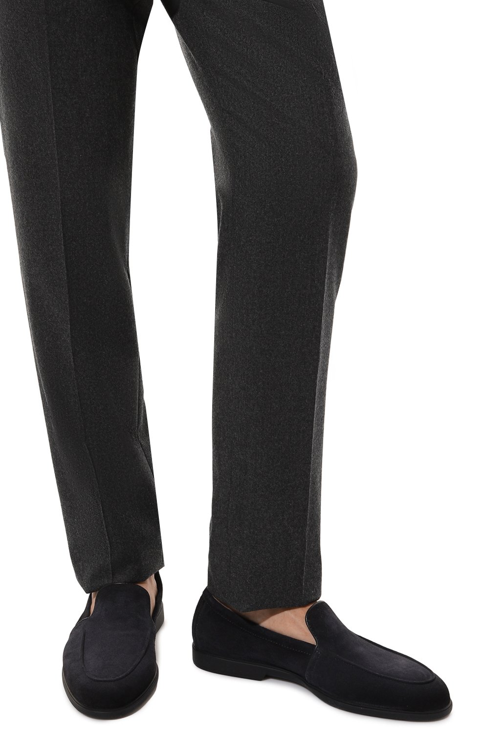 Замшевые лоферы malibu SANTONI темно-синего цвета по цене 61550 руб., арт. MGAG1882900TSRVR, фото 3 Замшевые лоферы malibu SANTONI, арт. MGAG1882900TSRVR, фото 3