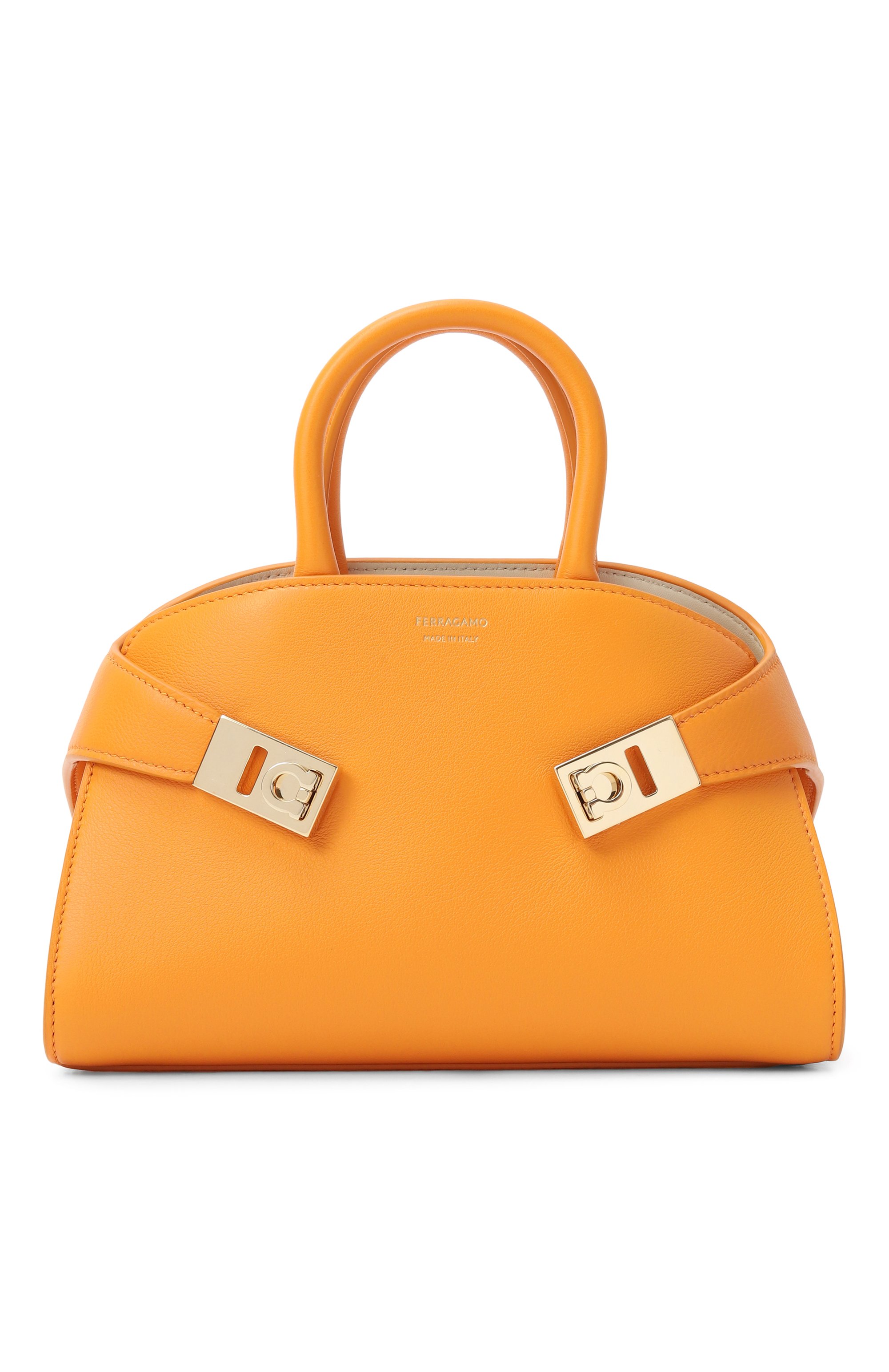 Сумка hug xs FERRAGAMO оранжевого цвета по цене 287000 руб., арт. 215975/784586, фото 1 Сумка hug xs FERRAGAMO, арт. 215975/784586, фото 1