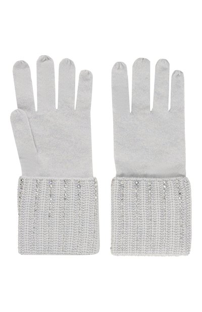 Кашемировые перчатки WILLIAM SHARP голубого цвета по цене 59950 руб., арт. A113-16, фото 3 Кашемировые перчатки WILLIAM SHARP, арт. A113-16, фото 3