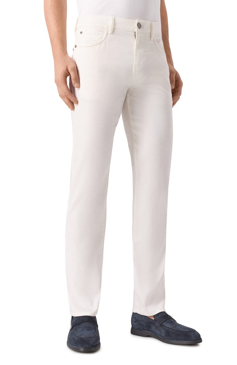 Брюки изо льна и хлопка LORO PIANA, арт. FAM9710 1000, фото 3