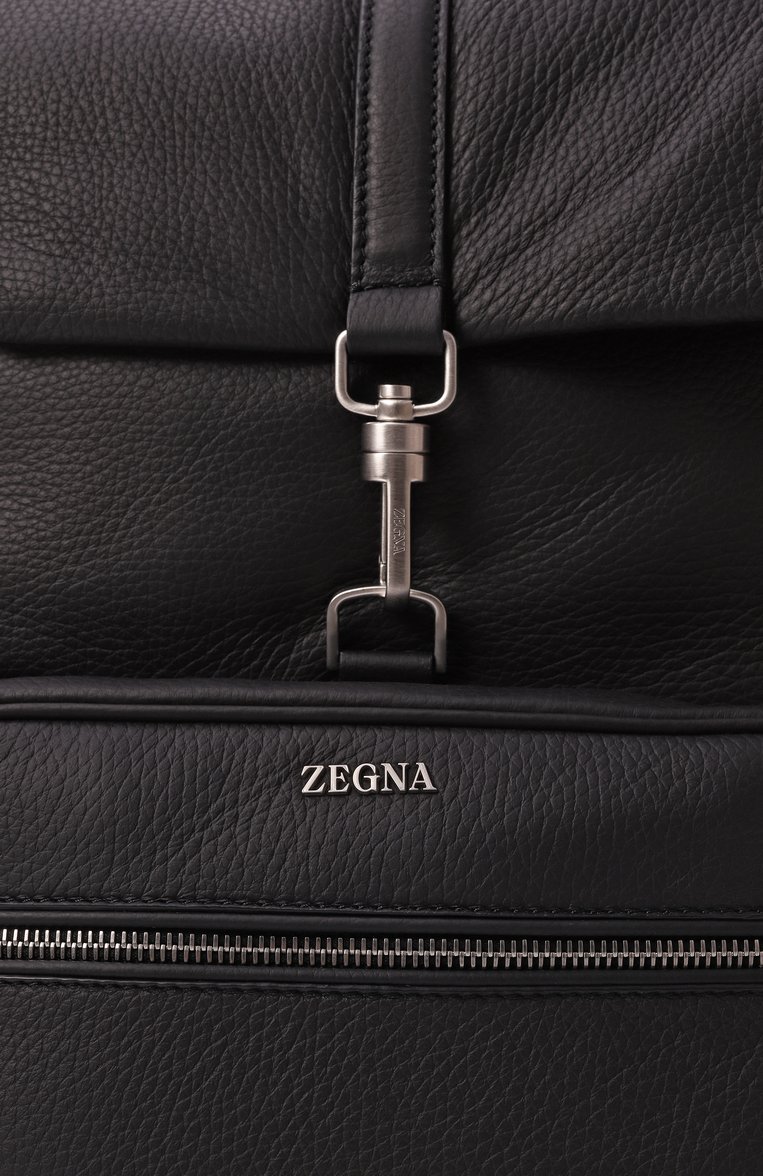 Мужской рюкзак ZEGNA черного цвета, арт. LHCVM/C1898Z | Фото 3 (Размер: large; Материал: Натуральная кожа; Стили: Классический; Сумки-технические: Рюкзаки - большие)