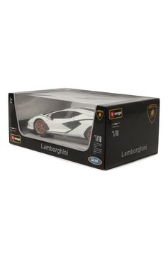 Детского коллекционная машинка lamborghini sian fkp 37 1:18 BBURAGO белого цвета, арт. 18-11046 WT | Фото 2 (Региональные ограничения белый список (Axapta Mercury): Не проставлено; Нос: Не проставлено; Игрушки: Машинки - гоночные)