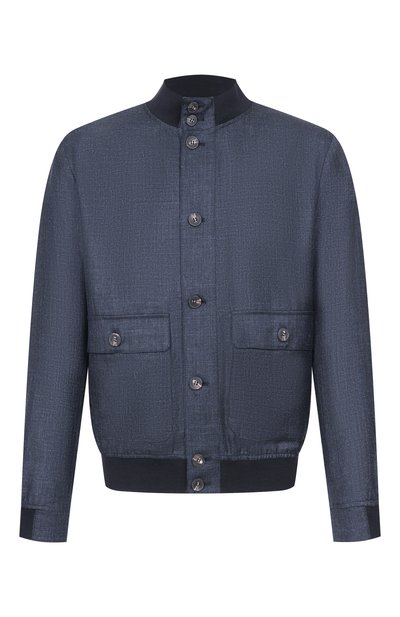 Мужской бомбер из шерсти и шелка ANDREA CAMPAGNA, арт. 832248/AC/0025003