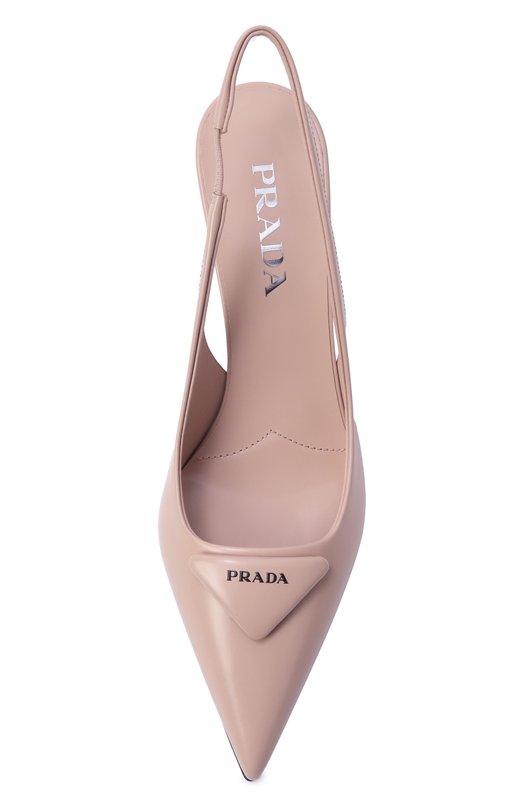 Кожаные туфли Prada 1I901M/055 Бежевый  1I901M/055 Фото 6