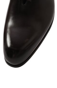 Мужские кожаные оксфорды SANTONI темно-коричневого цвета, арт. MCCG16229MC1HVVDN01 | Фото 7 (Материал внешний: Натуральная кожа; Материал сплава: Проставлено; Материал внутренний: Натуральная кожа; Нос: Не проставлено; Стили: Классический)
