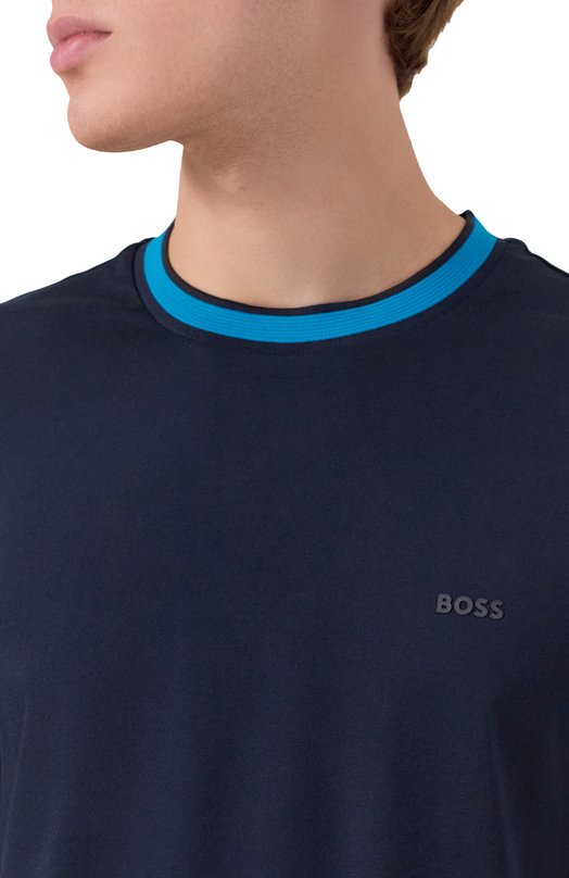 Хлопковая футболка BOSS 50543858 Синий  50543858 Фото 5