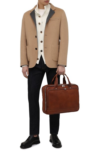 Кожаная сумка для ноутбука BRUNELLO CUCINELLI, арт. MBZIU391, фото 2