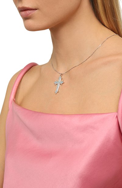 Подвеска на цепочке LEVASHOVAELAGINA светло-голубого цвета по цене 19000 руб., арт. butler/n, фото 2 Подвеска на цепочке LEVASHOVAELAGINA, арт. butler/n, фото 2