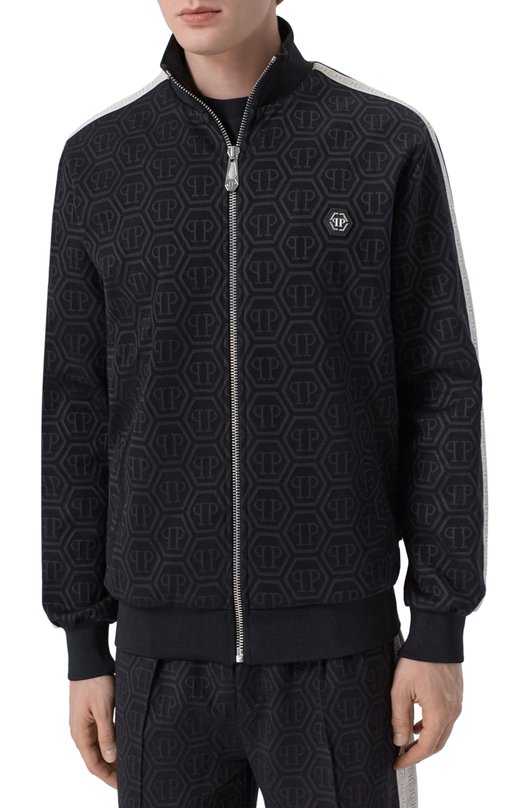 Хлопковая толстовка Philipp Plein SAFC MJB3884 PTE003N Чёрный  SAFC MJB3884 PTE003N Фото 3