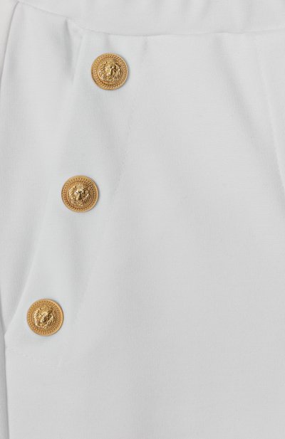 Брюки из вискозы BALMAIN белого цвета по цене 45950 руб., арт. BX6C11, фото 3 Брюки из вискозы BALMAIN, арт. BX6C11, фото 3