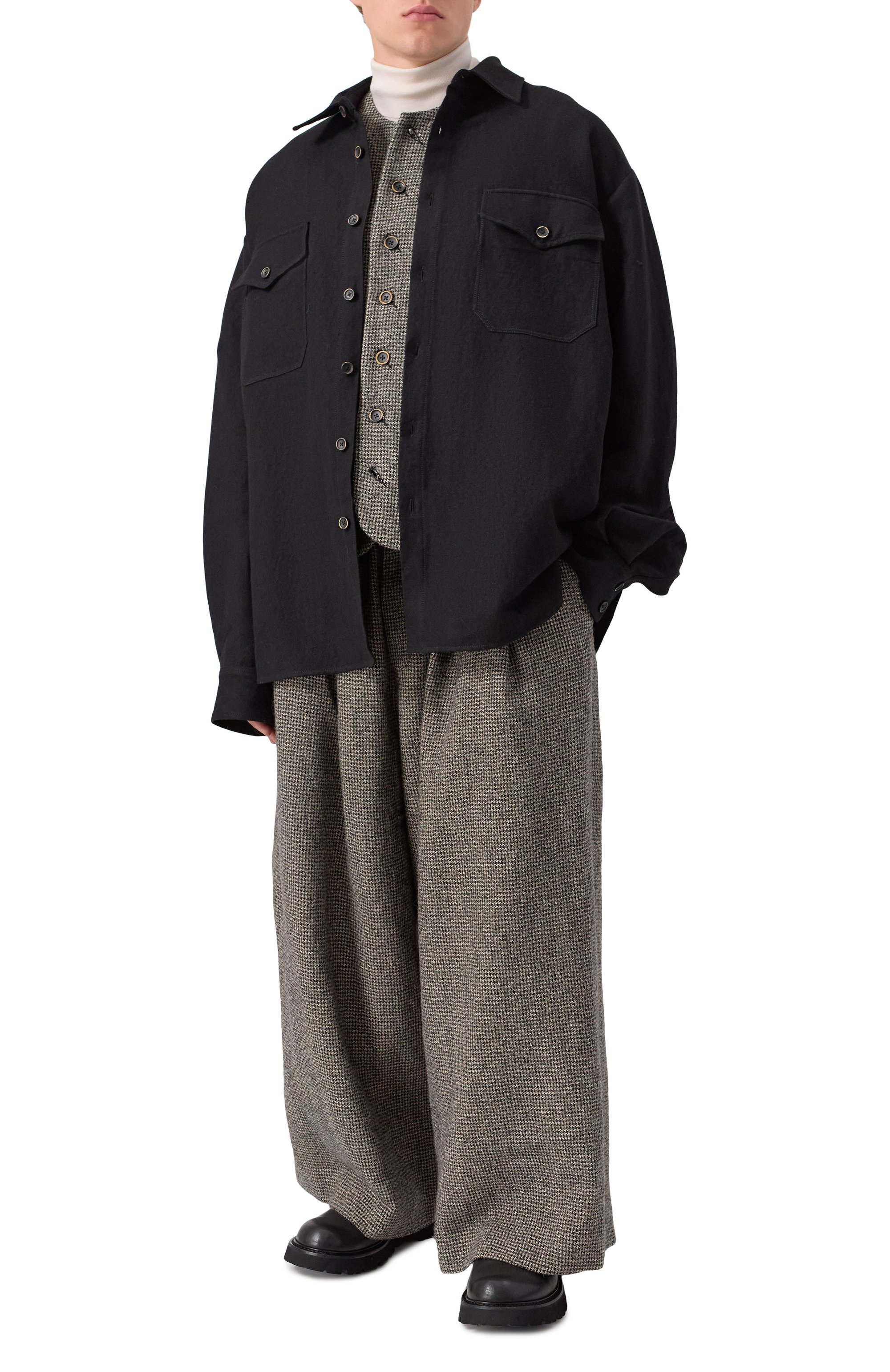 Куртка-рубашка изо льна и шерсти UMA WANG, арт. UM1507, фото 2