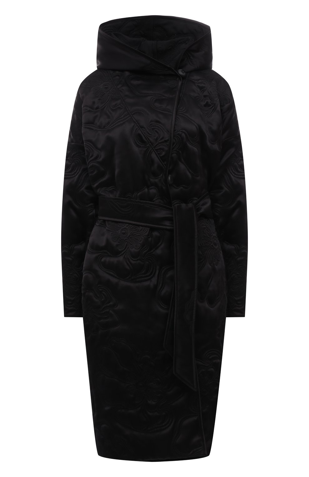Утепленное пальто GIORGIO ARMANI черного цвета по цене 779500 руб., арт. 1WH0L075/T030N, фото 1 Утепленное пальто GIORGIO ARMANI, арт. 1WH0L075/T030N, фото 1