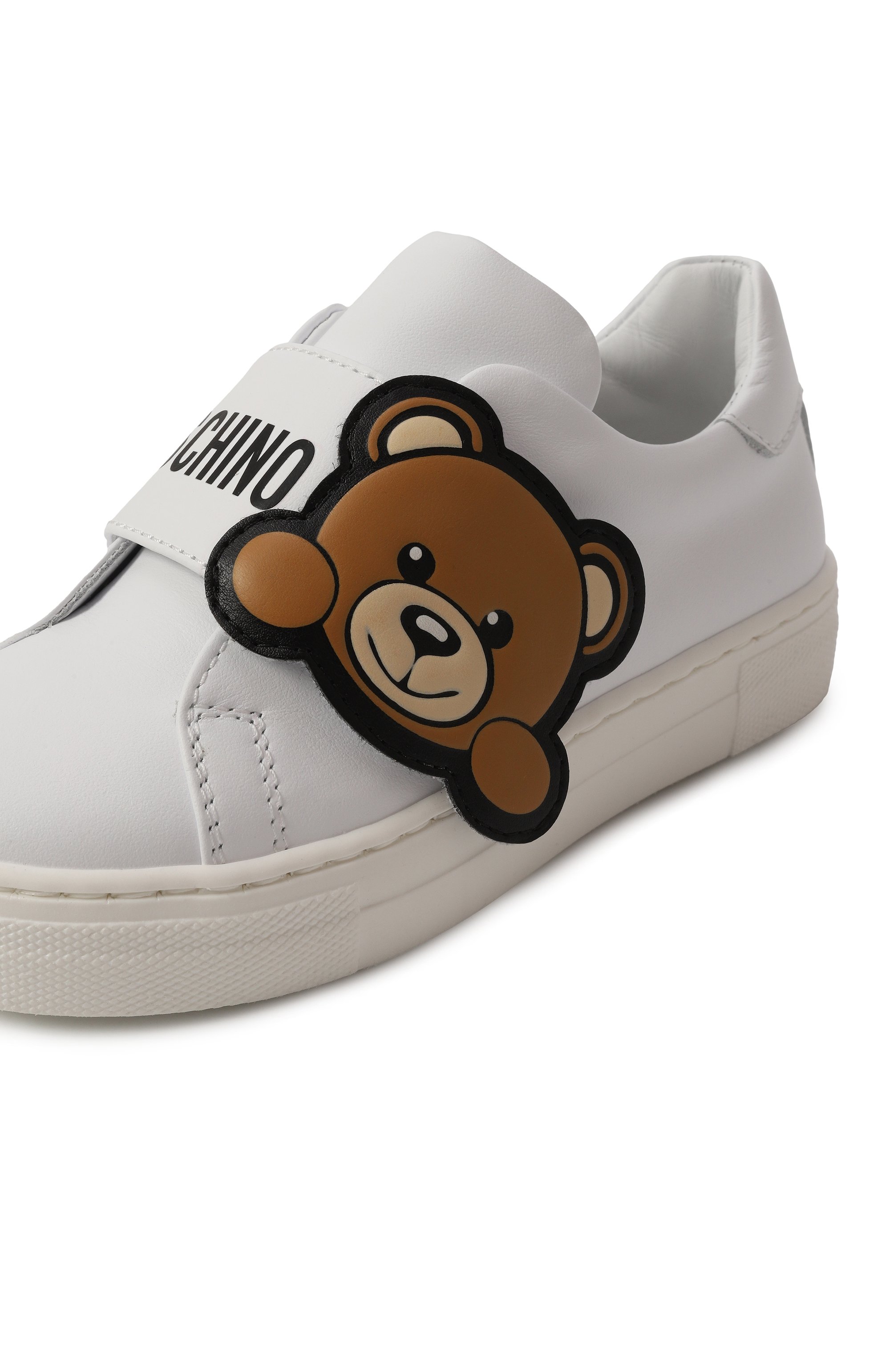 Кожаные кеды MOSCHINO, арт. 80587/VAR1/28-35, фото 5