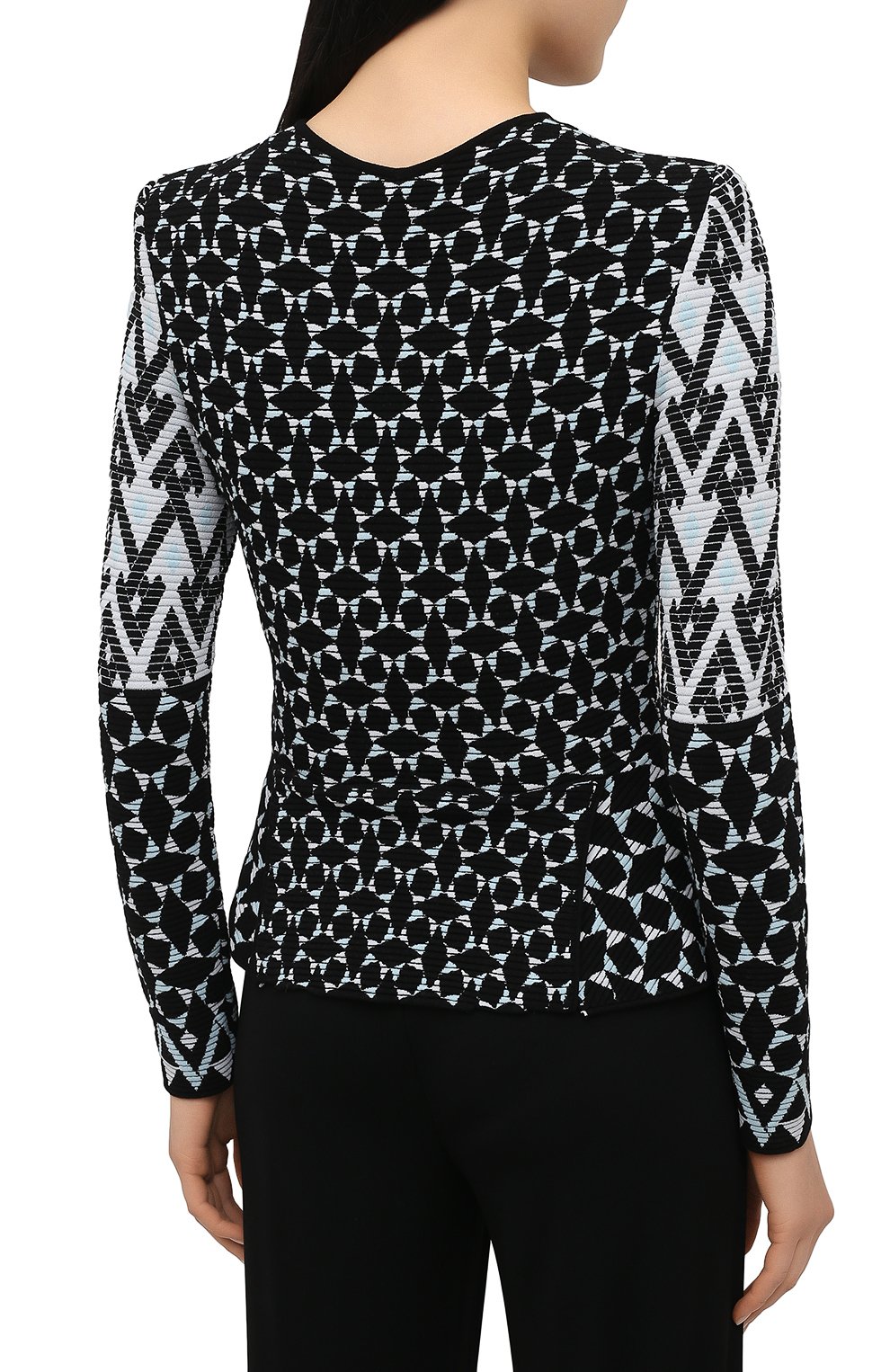 Жакет из вискозы GIORGIO ARMANI черного цвета по цене 371500 руб., арт. 3KAG02/AM17Z, фото 4 Жакет из вискозы GIORGIO ARMANI, арт. 3KAG02/AM17Z, фото 4