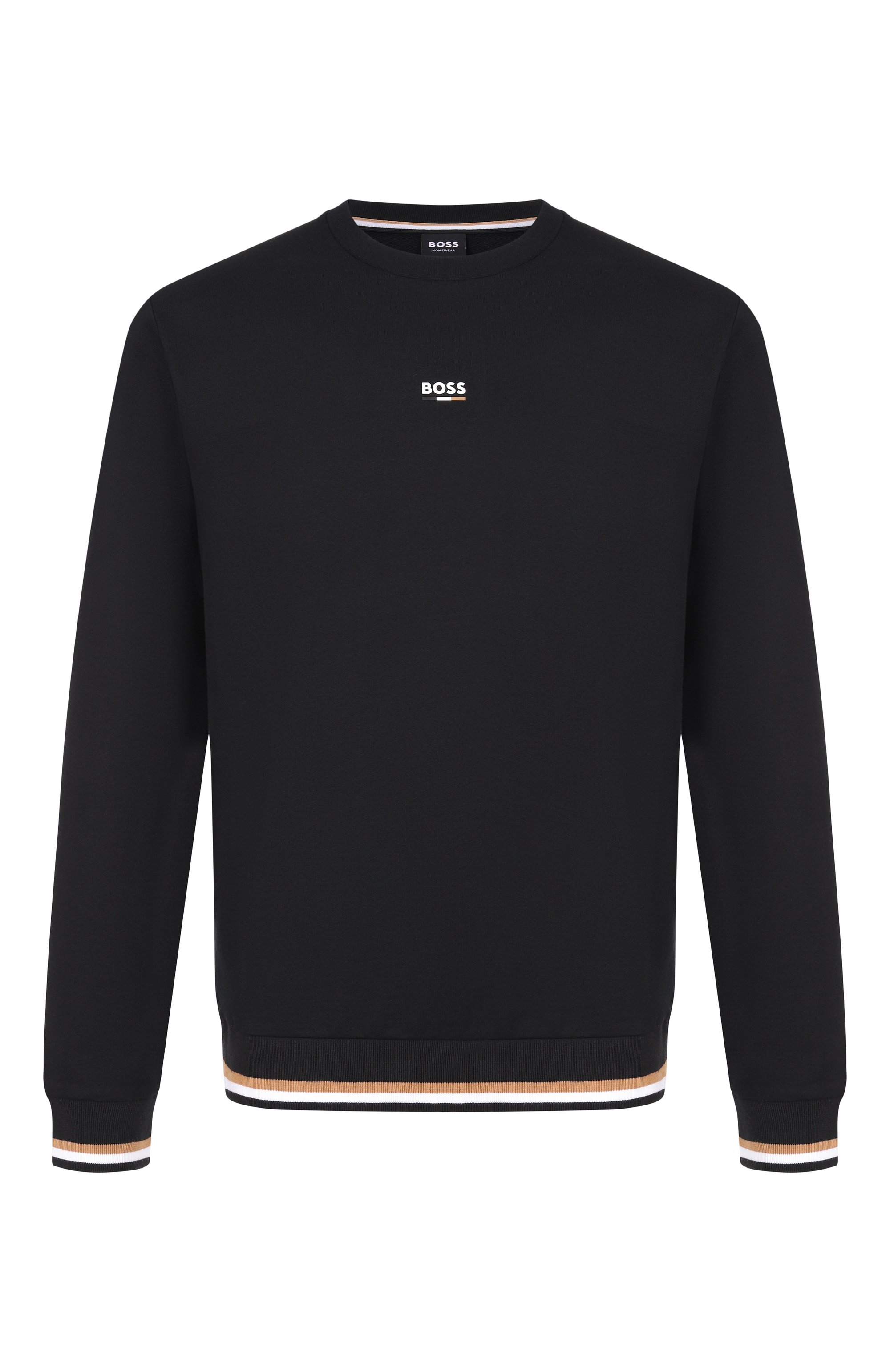 Хлопковый свитшот BOSS черного цвета по цене 13600 руб., арт. 50554836, фото 1 Хлопковый свитшот BOSS, арт. 50554836, фото 1