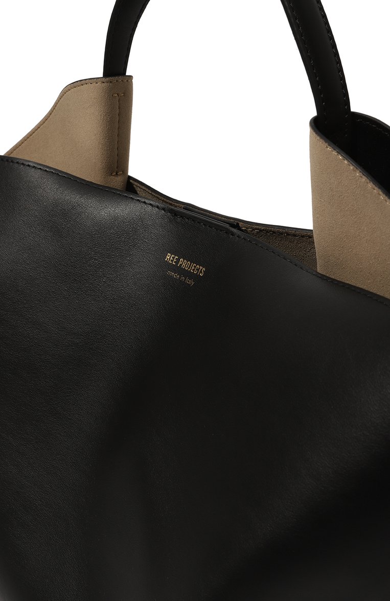 Женская сумка-тоут ann medium REE PROJECTS черного цвета, арт. AW22/T0TANMED1SC | Фото 3 (Ремень/цепочка: На ремешке; Сумки-технические: Сумки-шопперы; Размер: medium; Материал: Натуральная кожа; Материал сплава: Проставлено; Драгоценные камни: Проставлено; Нос: Не проставлено; Региональные ограничения белый список (Axapta Mercury): Не проставлено)