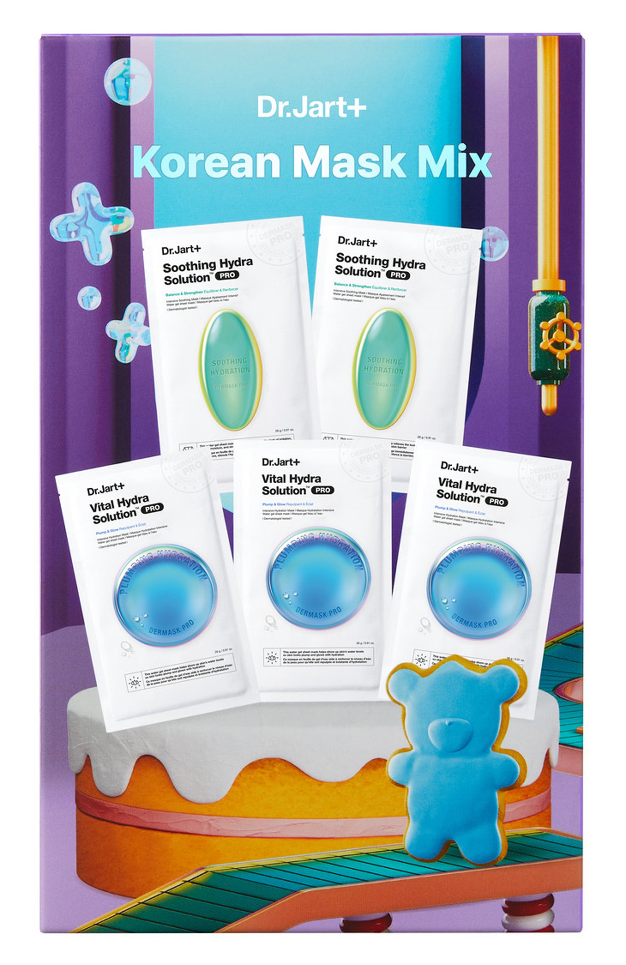 Набор масок для лица korean mask mix (5x26g) DR.JART+, арт. 1210001221635, фото 3