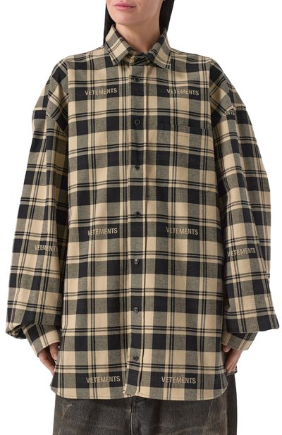 Хлопковая рубашка VETEMENTS, арт. UA65SB990B/C0TT0N, фото 3