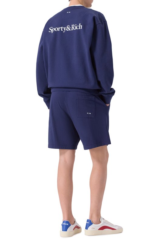 Хлопковый свитшот Sporty and Rich ST071623631BL106 Синий  ST071623631BL106 Фото 2