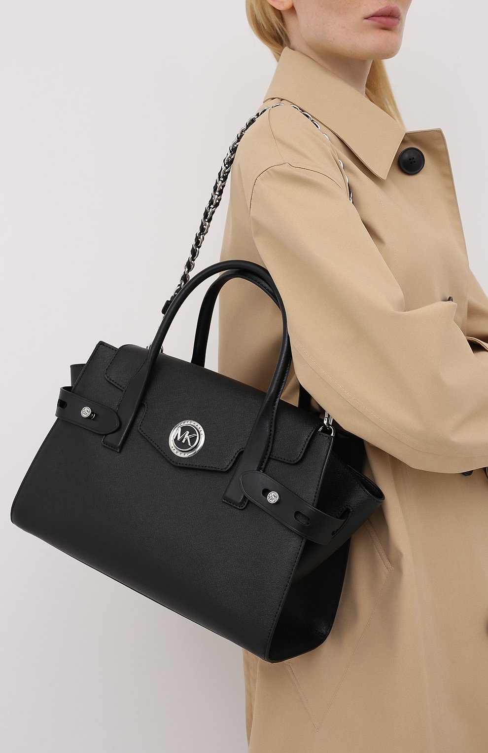 Сумка carmen MICHAEL MICHAEL KORS черного цвета по цене 59350 руб., арт. 30S0SNMS3L, фото 6 Сумка carmen MICHAEL MICHAEL KORS, арт. 30S0SNMS3L, фото 6