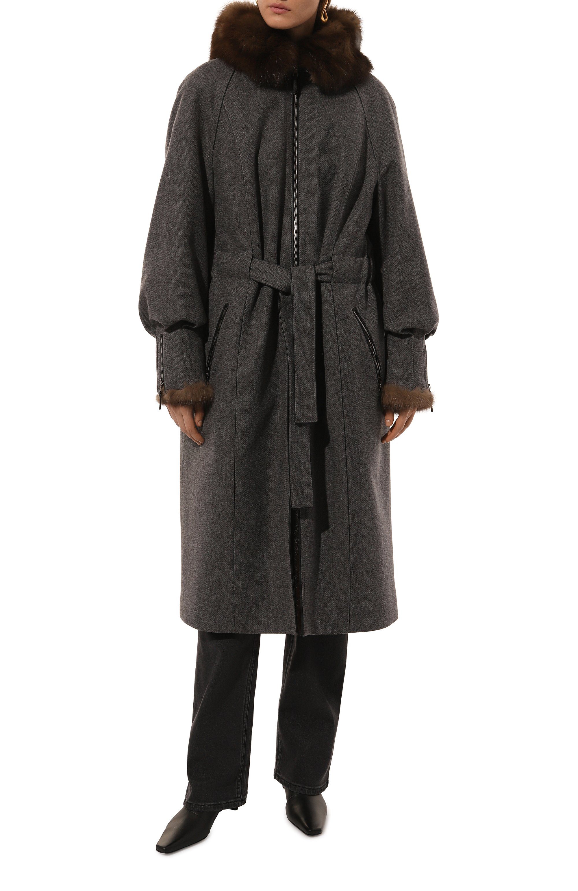 Кашемировая парка с подкладкой из меха соболя и норки SABLEFUR, арт. 72333-SB-11, фото 3