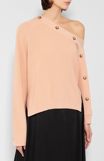 Свитер NANUSHKA розового цвета по цене 39250 руб., арт. CAMERIN_APRIC0T_CASHMERE BLEND RIB, фото 3 Свитер NANUSHKA, арт. CAMERIN_APRIC0T_CASHMERE BLEND RIB, фото 3