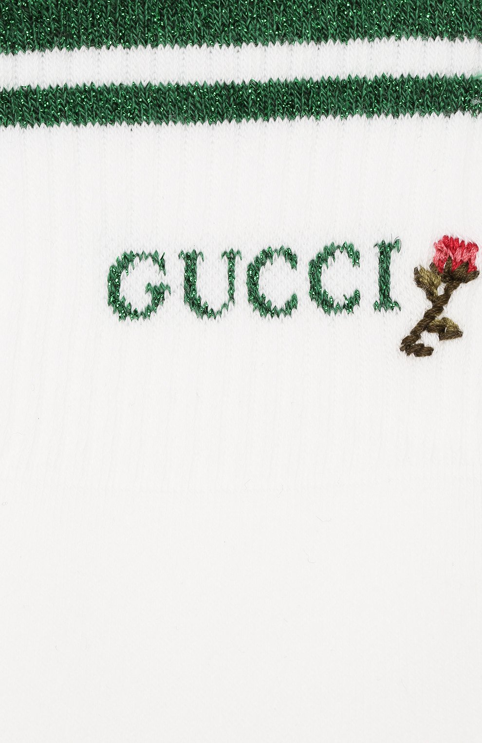 Хлопковые носки GUCCI белого цвета по цене 17280 руб., арт. 579316/3GD70, фото 2 Хлопковые носки GUCCI, арт. 579316/3GD70, фото 2