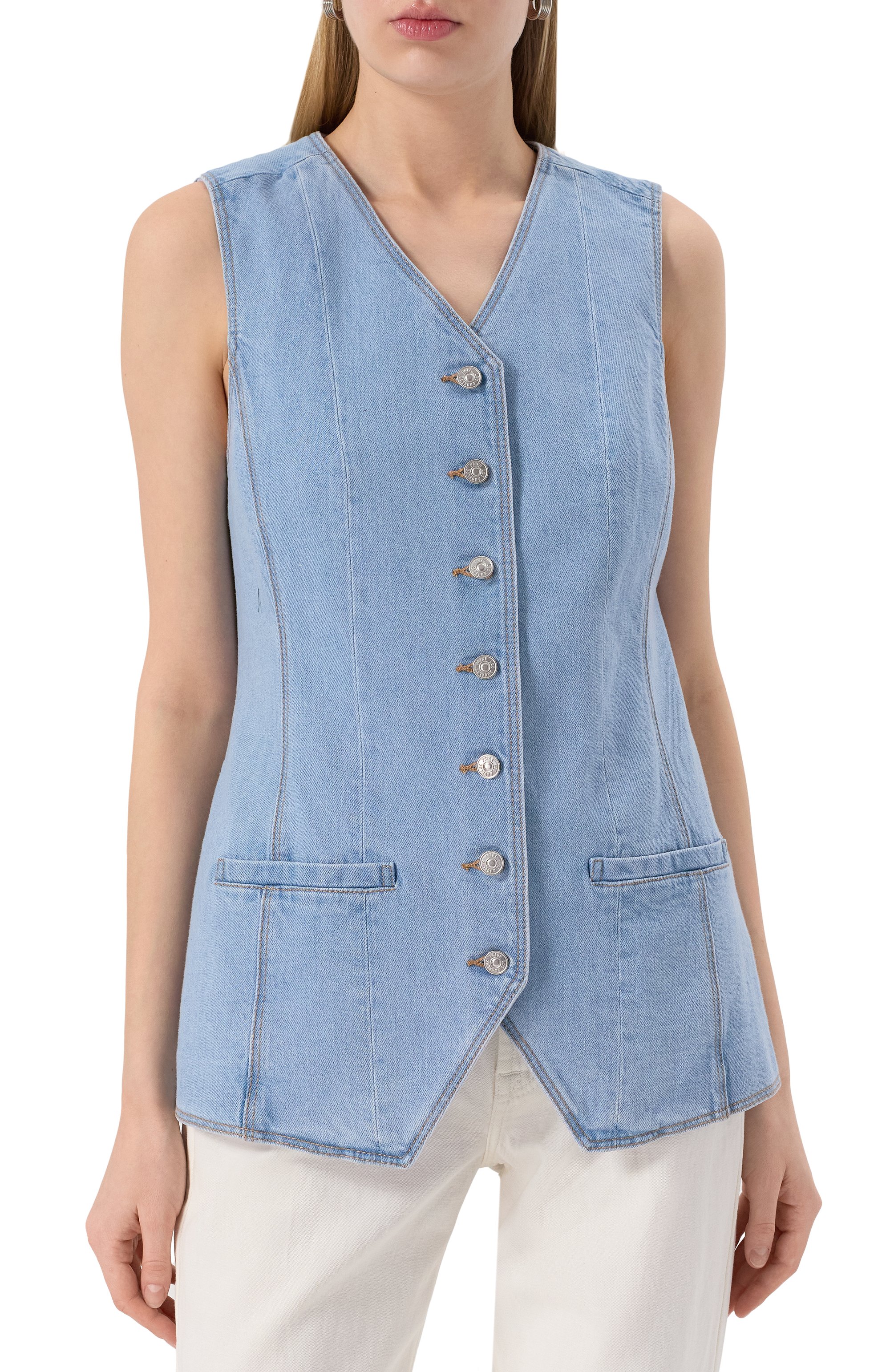 Джинсовый жилет PAIGE, арт. 1F94635-B975, фото 3