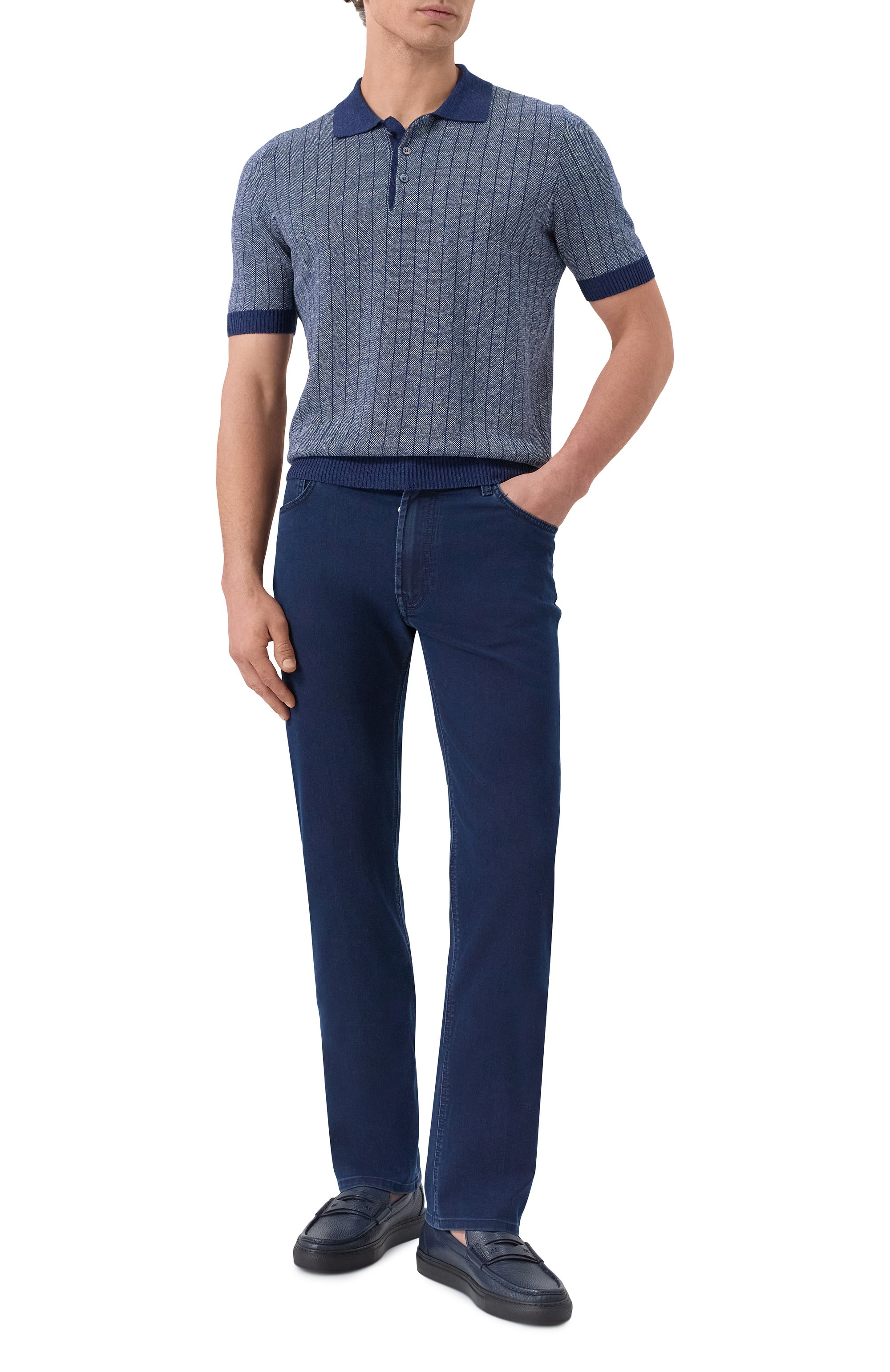 Поло изо льна и хлопка GRAN SASSO, арт. 57116/18659, фото 2