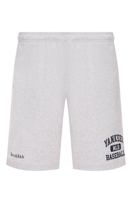 Хлопковые шорты Sporty & Rich x '47 & The New York Yankees Sporty and Rich SH039623660GY03 Серый SH039623660GY03