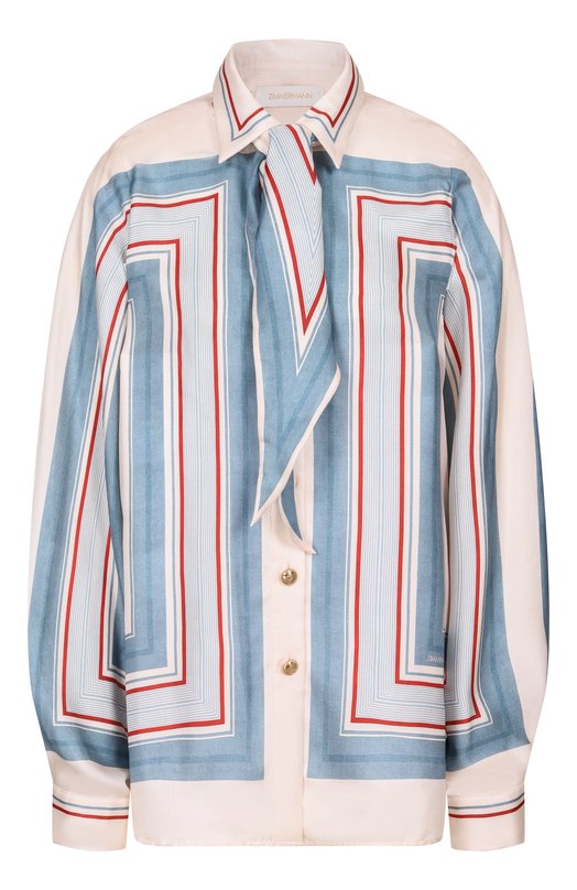 Шелковая блузка Zimmermann 6357TC26R Разноцветный 6357TC26R