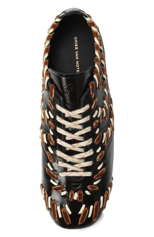 Кожаные кеды Dries Van Noten 011725-119-704 Коричневый  011725-119-704 Фото 6