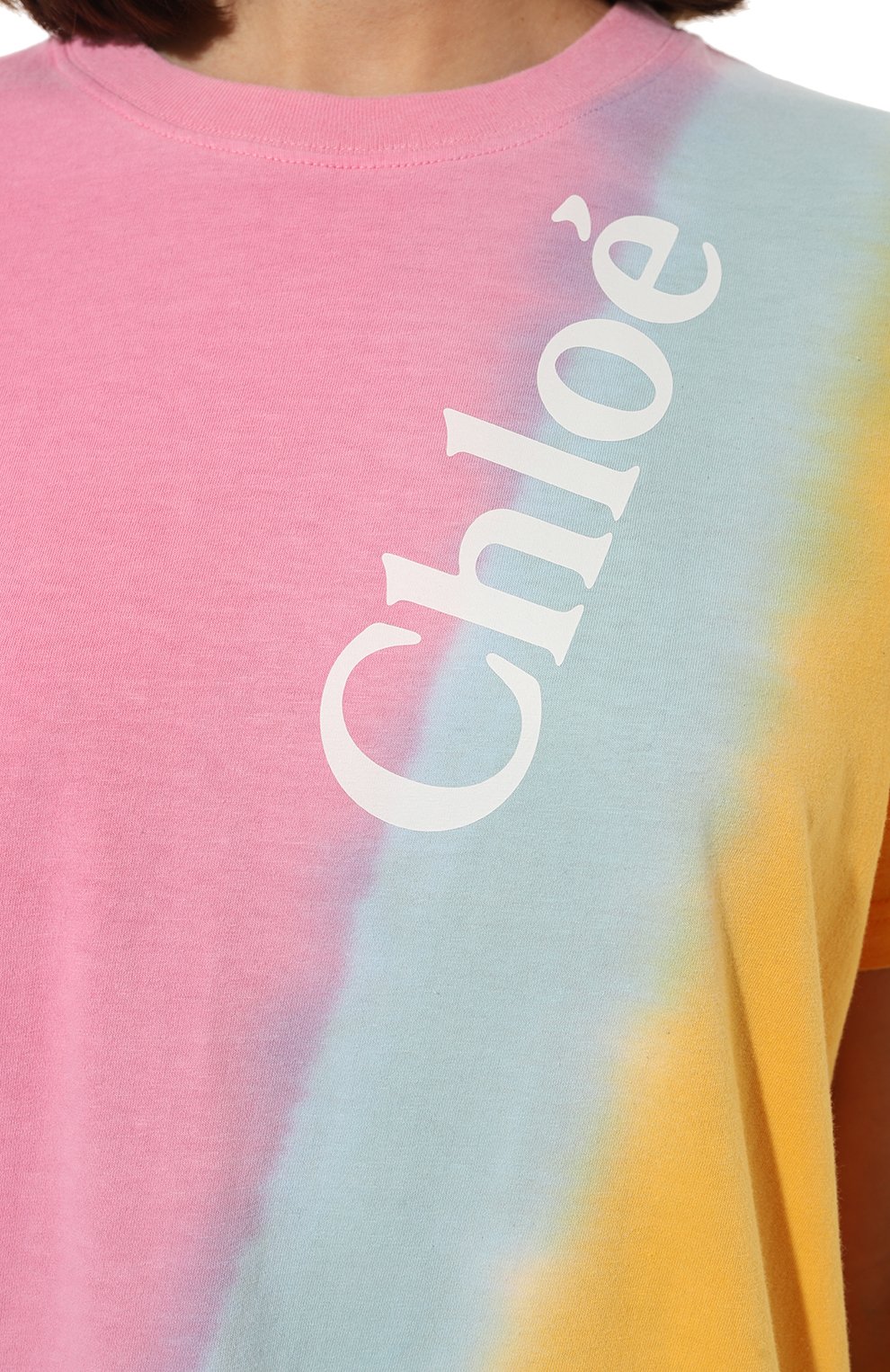 Хлопковая футболка CHLOÉ, арт. CHC23AJH01181, фото 5