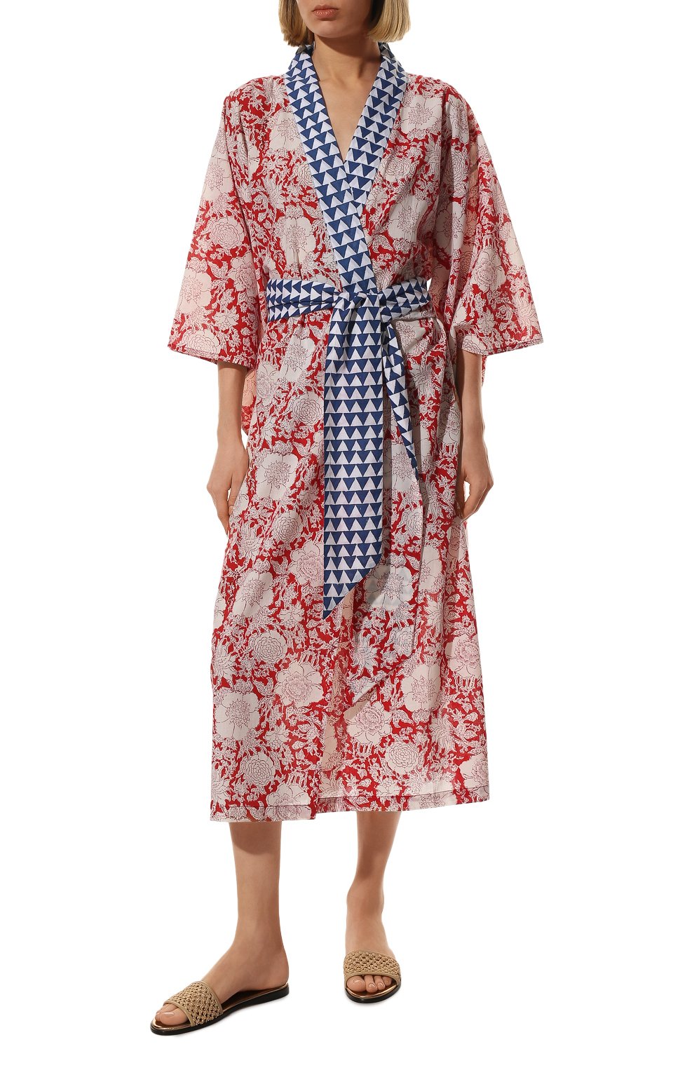Хлопковое кимоно KLEED LOUNGEWEAR, арт. RED SAMBAR KIM0N0, фото 3