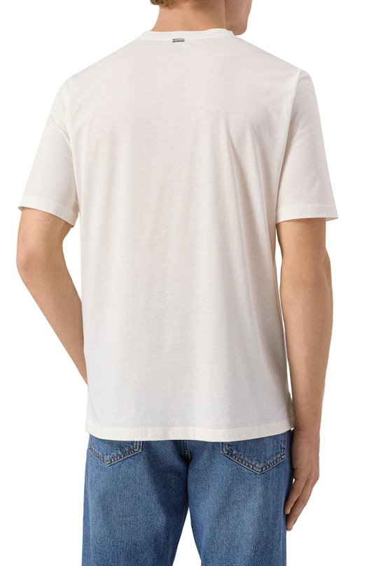 Футболка из хлопка и шелка Herno JG00050UR/52112 Белый  JG00050UR/52112 Фото 4