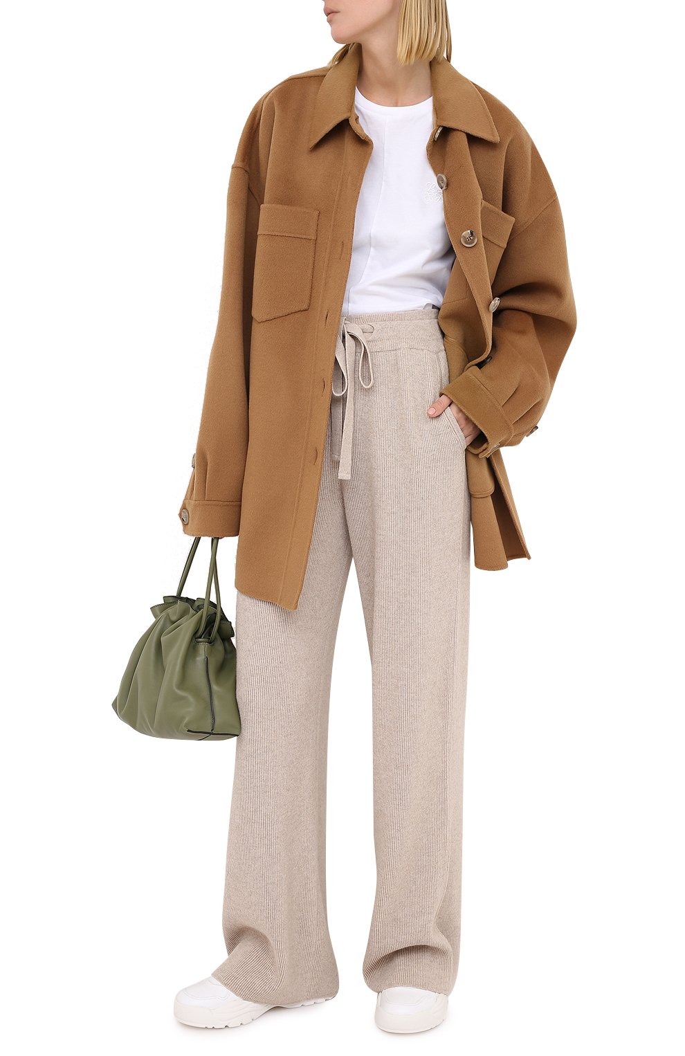Брюки NANUSHKA, арт. 0NI_BEIGE_RECYCLED CASHMERE KNIT, фото 2