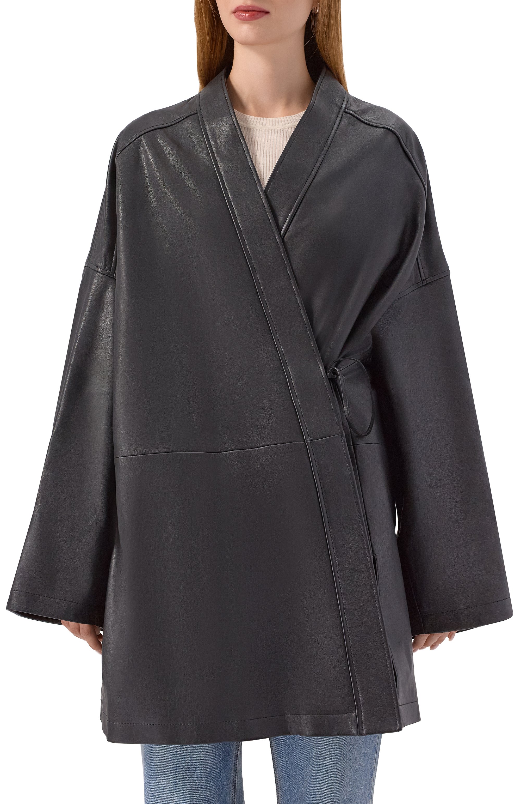 Кожаная куртка 12 STOREEZ черного цвета по цене 120000 руб., арт. 124049, фото 3 Кожаная куртка 12 STOREEZ, арт. 124049, фото 3