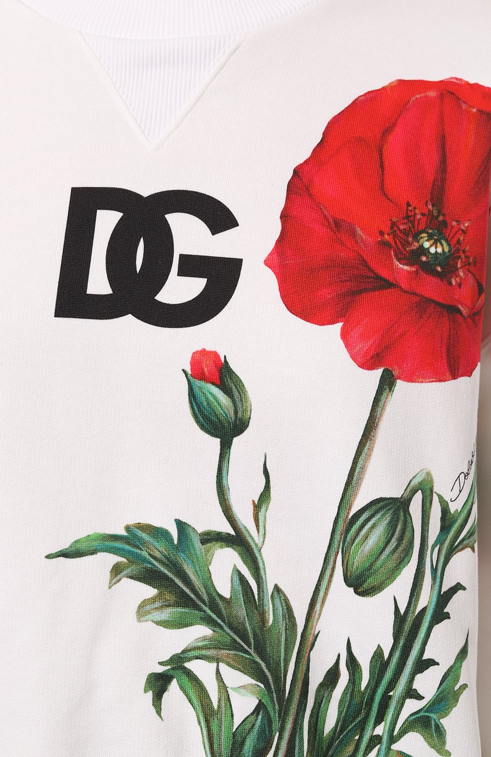 Хлопковый свитшот DOLCE & GABBANA красного цвета по цене 81900 руб., арт. F9L05T/HS7LQ, фото 5 Хлопковый свитшот DOLCE & GABBANA, арт. F9L05T/HS7LQ, фото 5