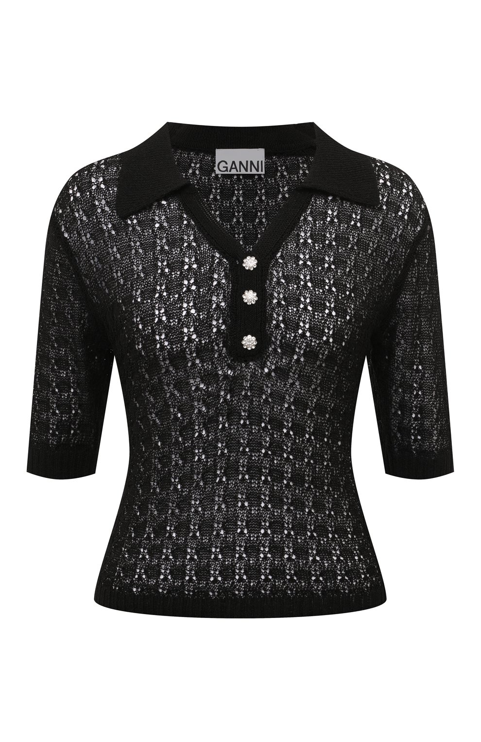 Поло из вискозы GANNI, арт. K2230/2677, фото 1