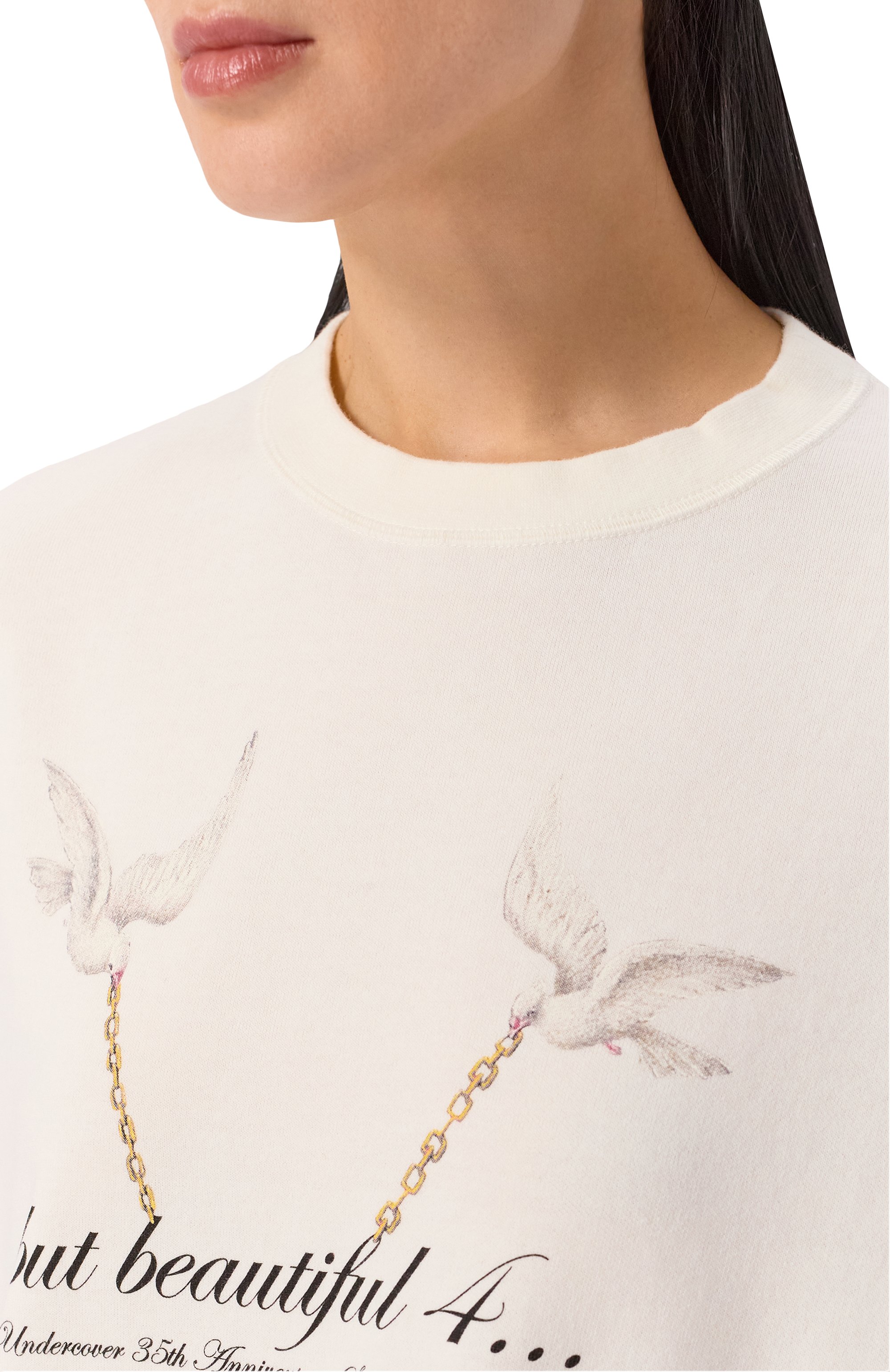 Хлопковый свитшот UNDERCOVER кремового цвета по цене 35050 руб., арт. UC2E1893-1, фото 5 Хлопковый свитшот UNDERCOVER, арт. UC2E1893-1, фото 5