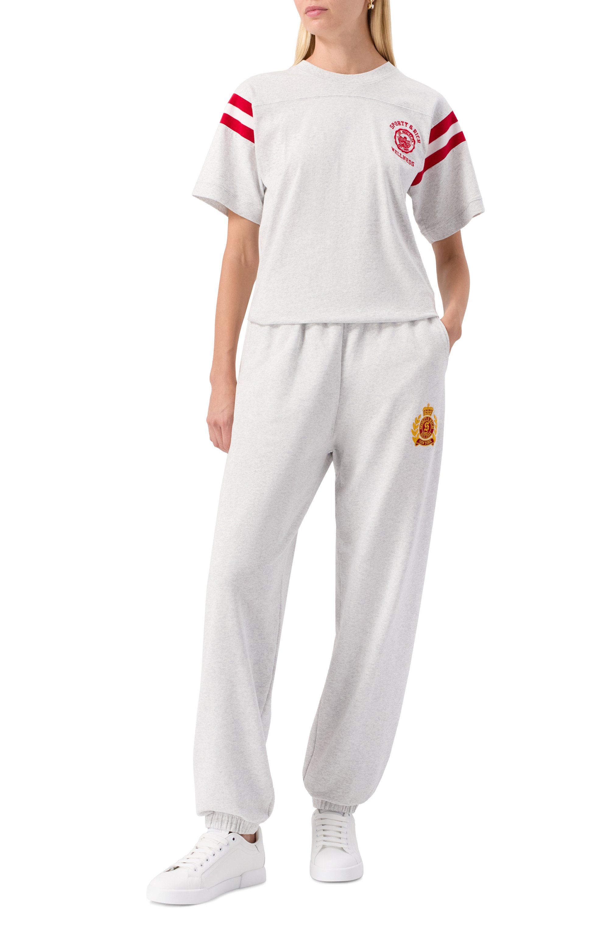 Хлопковая футболка SPORTY AND RICH, арт. T0022508033GY03, фото 2