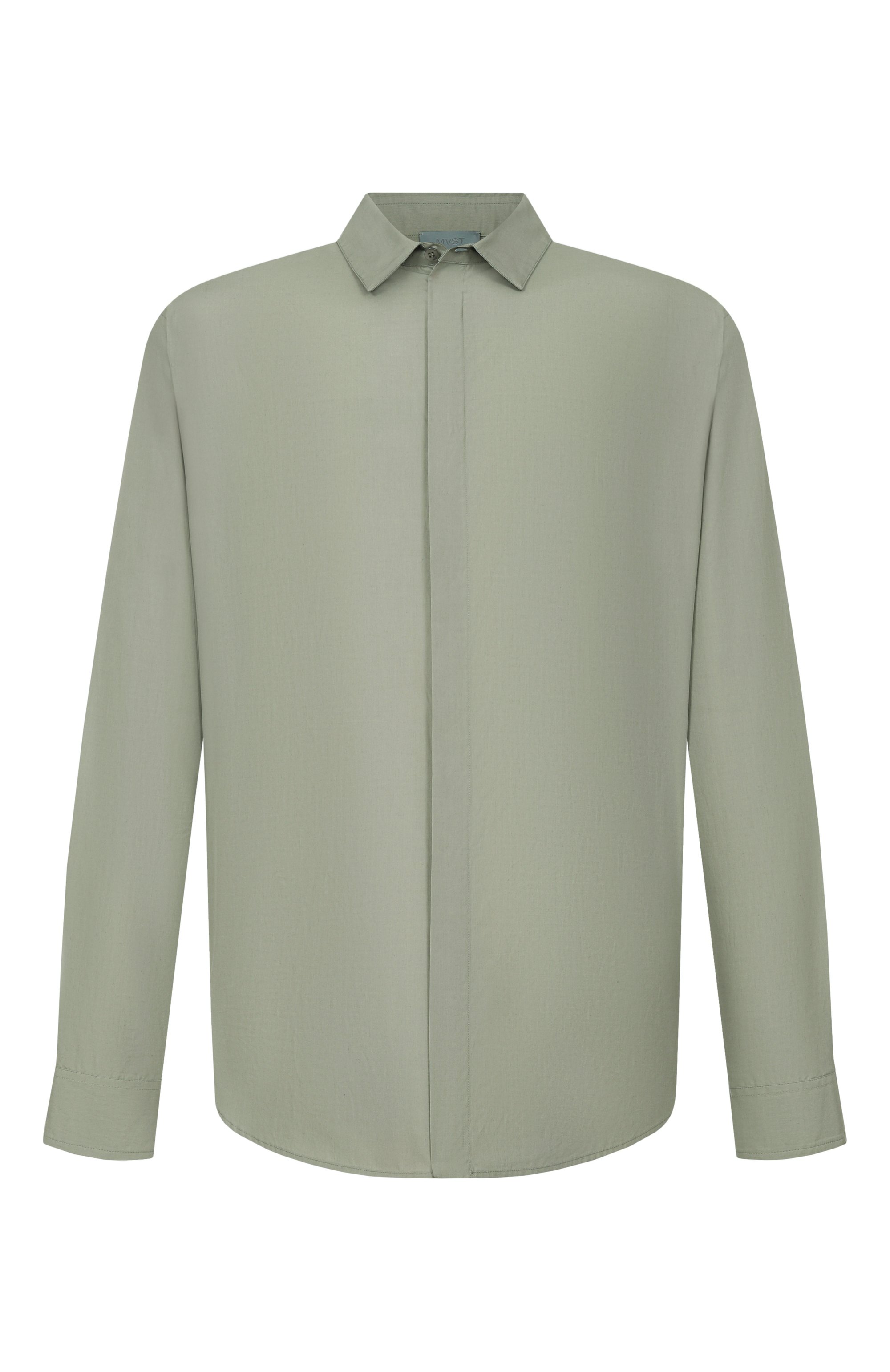 Хлопковая рубашка MVST хаки цвета по цене 92150 руб., арт. M26.2PM.B009/F080, фото 1 Хлопковая рубашка MVST, арт. M26.2PM.B009/F080, фото 1
