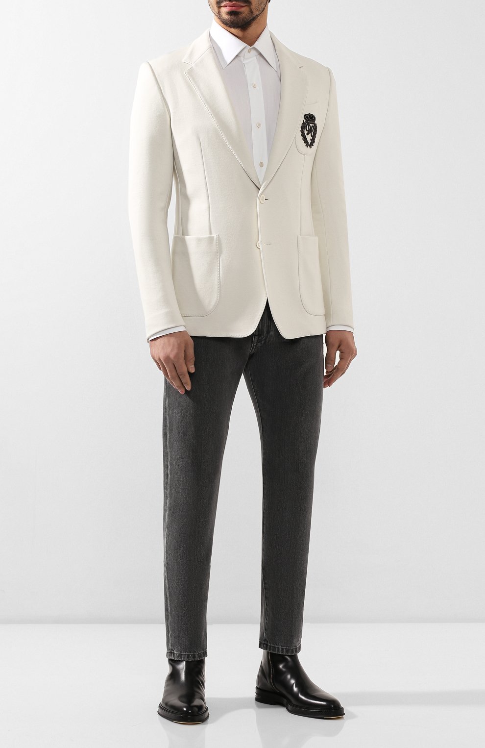 Хлопковый пиджак DOLCE & GABBANA, арт. G2NW6Z/FUGJM, фото 2